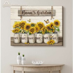 Sunflower Grandmas Garden Sign Custom Grandma Gifts With Grandkids Names Grandma Mothers Day Gift Ideas Best Personalized Gifts For Everyone 4