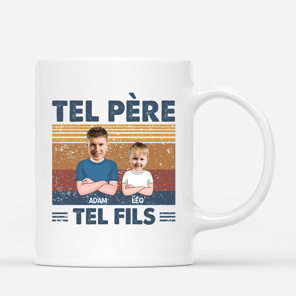 Tel Pere Tel Fils - Cadeau Personnalise Mug pour Papa Papi Tel Pere Tel Fils - Cadeau Personnalise Mug pour Papa Papi
