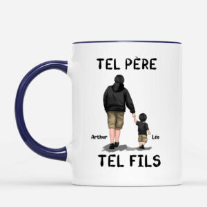 Tel Pere, Tel Fils Telle Fille – Cadeau Personnalise  Mug pour Papa Papi