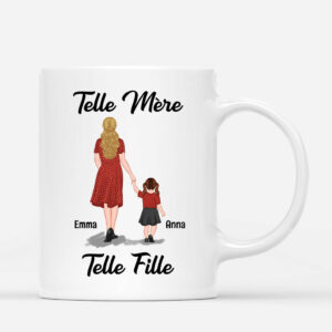 Telle Mere Telle Fille – Cadeau Personnalise  Mug pour Maman Mamie