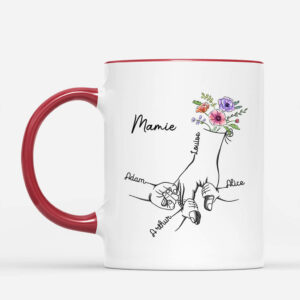 Tenir La Main de MamanMamie – Cadeau Personnalise Mug personnalise pour Femme