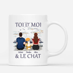 Toi Et Moi & Le Chat Noir – Cadeau Personnalise  Mug pour Couple
