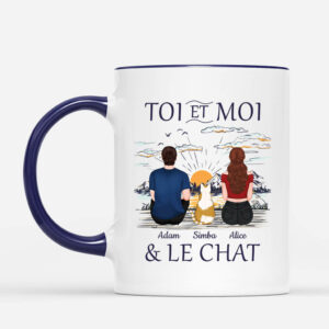 Toi Et Moi & Le Chat Noir – Cadeau Personnalise  Mug pour Couple