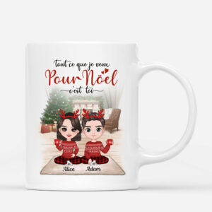 Tout Ce Que Je Veux Pour Noel – Cadeau Personnalise  Mug pour Couples Noel