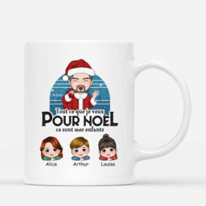 Tout Ce Que Je Veux Pour Noel Ce Sont Mes Petits-Enfants – Cadeau Personnalise Mug pour Noel