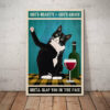 Tuxedo Cat Vintage Canvas