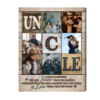 Uncle Photo Collage Gift, Uncle Birthday Gifts, Personalized Uncle Canvas Print – Best Personalized Gifts For Everyone