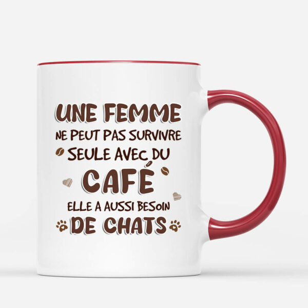 Une Femme Ne Peut Pas Survivre Seule Avec Du Cafe Personnalise  T-shirt pour Femme