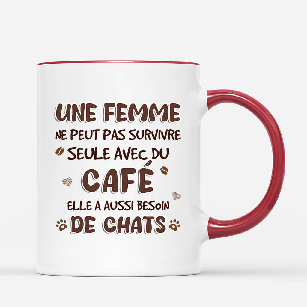 Une Femme Ne Peut Pas Survivre Seule Avec Du Cafe Personnalise T-shirt pour Femme Une Femme Ne Peut Pas Survivre Seule Avec Du Cafe Personnalise T-shirt pour Femme