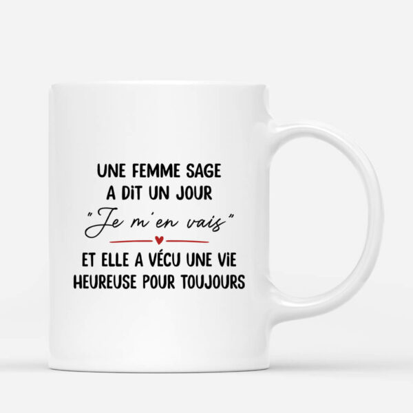 Une Femme Sage Retraitee – Cadeau Personnalise  Mug pour Femme