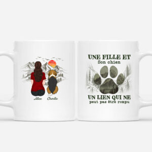 Une Fill Un Garcon Et Son Chien – Cadeau Personnalise Mug pour Couple