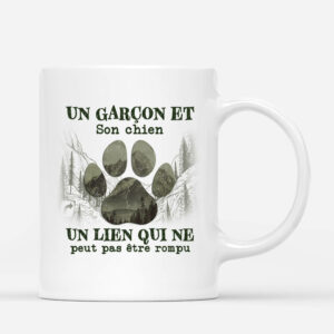 Une Fill Un Garcon Et Son Chien – Cadeau Personnalise Mug pour Couple