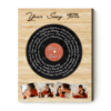 Vinyl Song Lyrics On Canvas With Photo, Gifts For Him Personalised, Wall Art With Song Lyrics