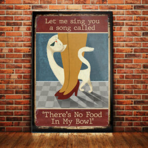White Cat There’s No Food Song Canvas