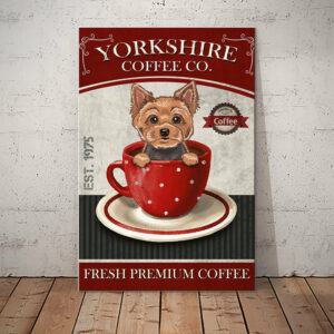 Yorkshire Terrier Coffee Company Canvas