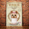 Yorkshire Terrier Tea Shop Canvas