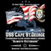 13 June 1993 in active service CG-71 USS Cape St. George Ticonderoga class guided MIssile cruiser always victorious homeport San Diego California US flag
