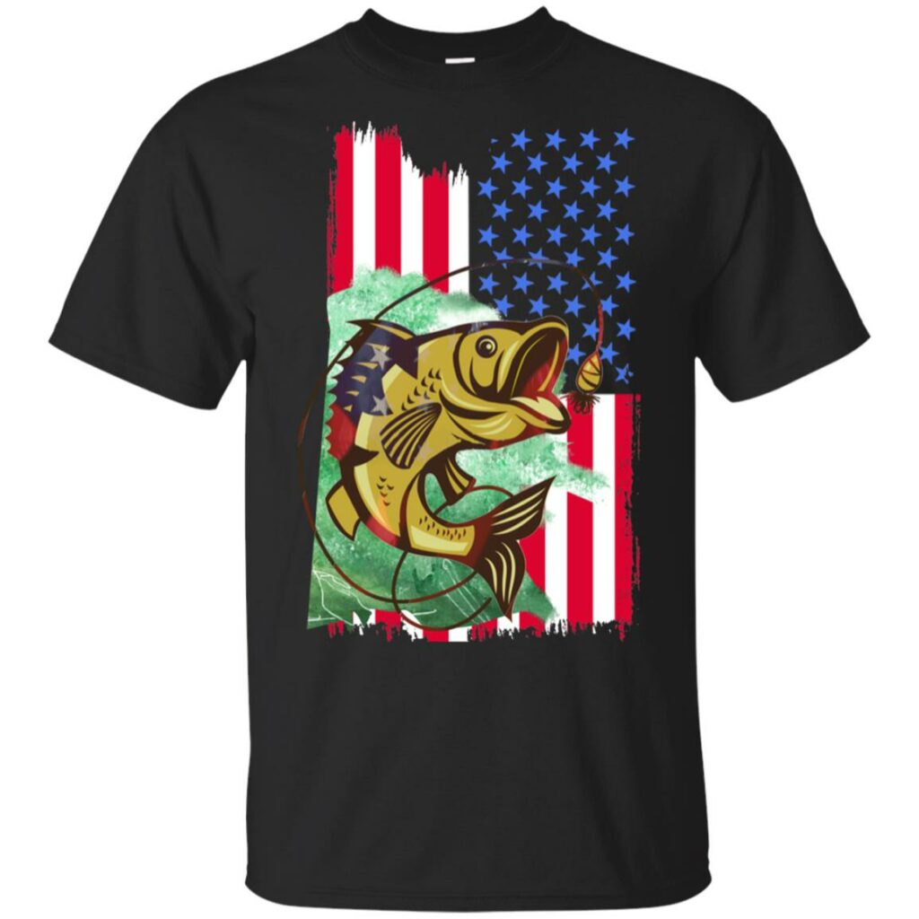 Performance Fishing Tee with 4th of July Art main image 0
