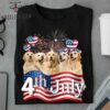 4th of July – Golden dog, dog lover, America independence day