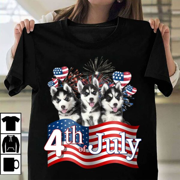 4th of july – Husky dog, America independence day