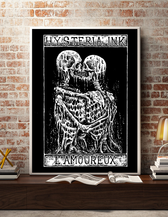 Affiche Hysteria Ink Amoureux Ink papier d'art de qualite superieur Affiche Hysteria Ink Amoureux Ink papier d'art de qualite superieur