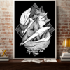 Affiche Hysteria Ink Fox ink papier d’art de qualite superieur
