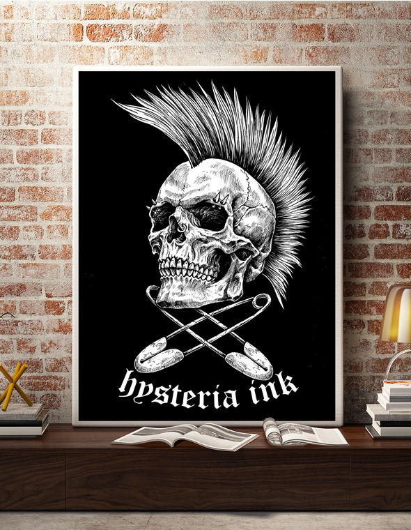 Affiche Hysteria Ink Punk Not Dead Ink papier d'art de qualite superieur Affiche Hysteria Ink Punk Not Dead Ink papier d'art de qualite superieur