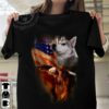 Alaska dog and eagle the symbol of America – America flag