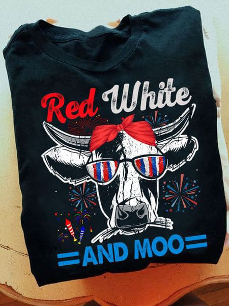 America Cow, Red White And Moo, Independence Day, 4th Of July America Cow, Red White And Moo, Independence Day, 4th Of July