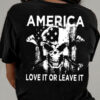 America Love It Or Leave It, American Skull, American Flag