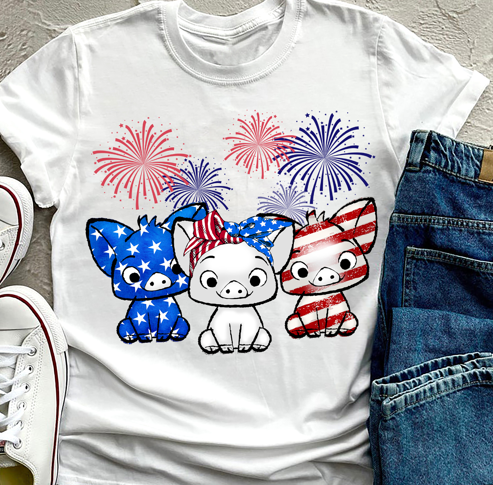 America flag and pigs - Pig lover America flag and pigs - Pig lover