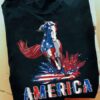 America horse US flag color Independence day