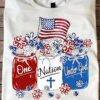 American Flag Vase Flower – One nation under god