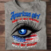 American Girl Walk By Faith Not By Sight, American Eye, Independence Day, 4th Of July