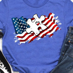 Autism Awareness, Autism American Flag