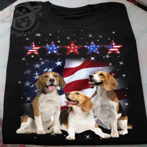 Beagle dog – America flag, independence day