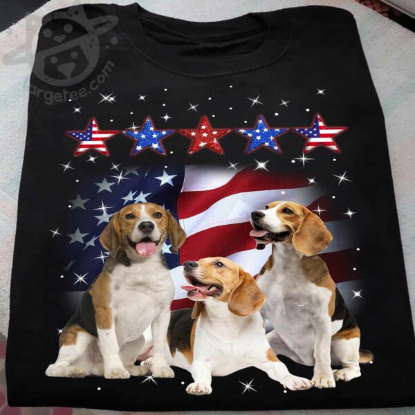 Beagle dog – America flag, independence day