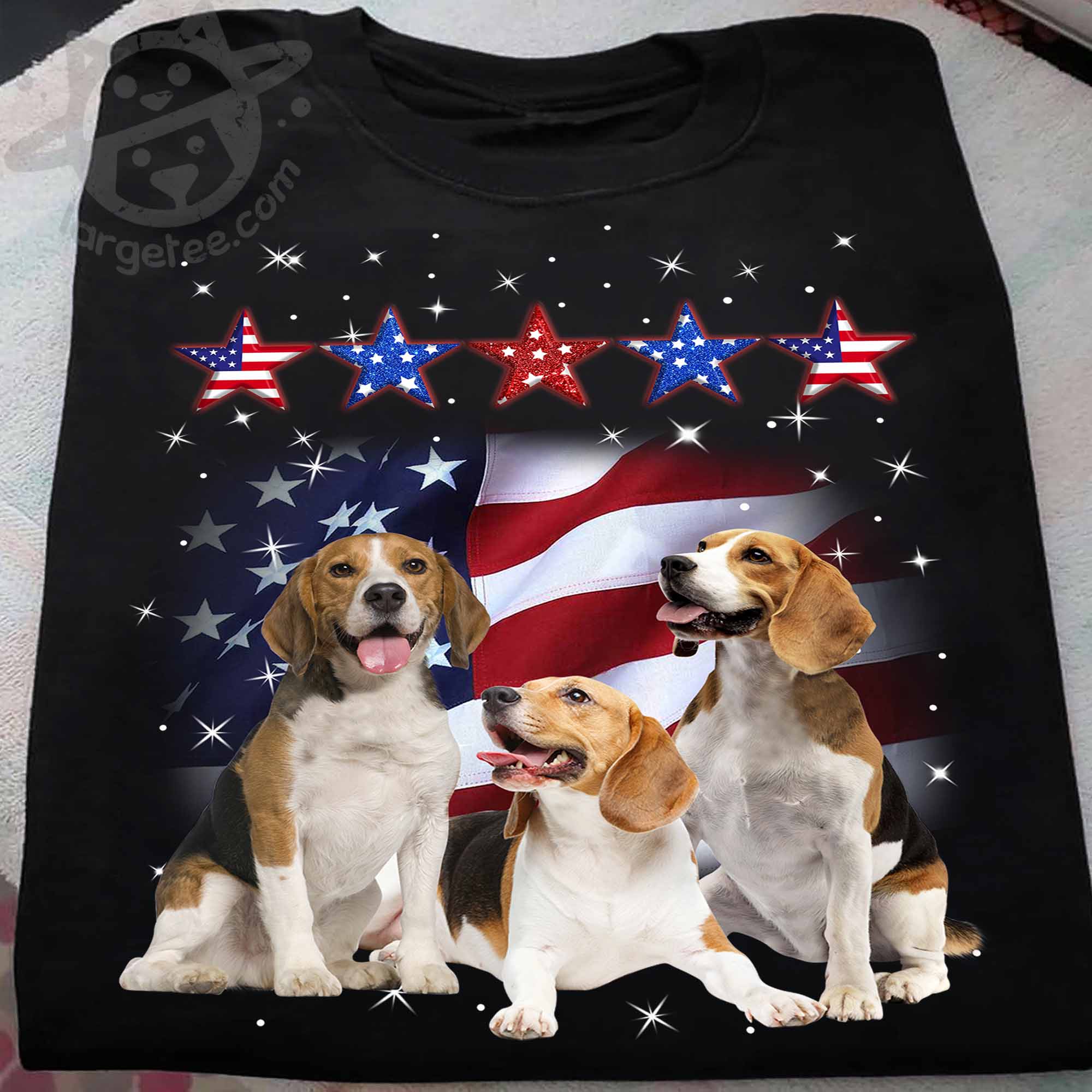 Beagle dog - America flag, independence day Beagle dog - America flag, independence day