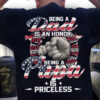 Being dad is an honor being a papa is priceless – America flag