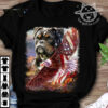 Boxer breed dog and eagle the symbol of America – America flag