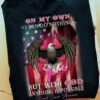 Breast Cancer Ribbon, America Eagle – On my own i can do nothing but with god anything is possible