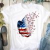 Butterfly and America flag – The independence day, 4th of July