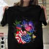 Butterfly and rose – America flag