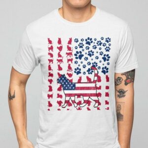 Cat paws, cat lover – America independence day, T-shirt for cat lover