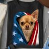 Chihuahua America flag – American loves dog, dog lover T-shirt