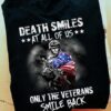 Death smiles at us all only the veterans smile back American skull veteran