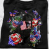 Dog Lover, Butterfly Flower, Independence Day, 4th Of July