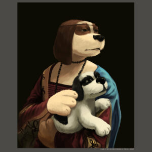 Dog Vinci Lady T-Shirt