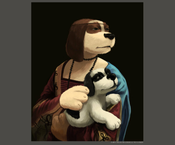 Dog Vinci Lady T-Shirt