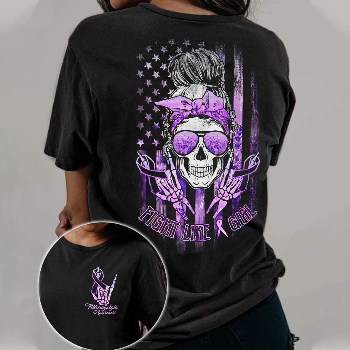 Fight like a girl - Cancer awareness, American woman warrior Fight like a girl - Cancer awareness, American woman warrior
